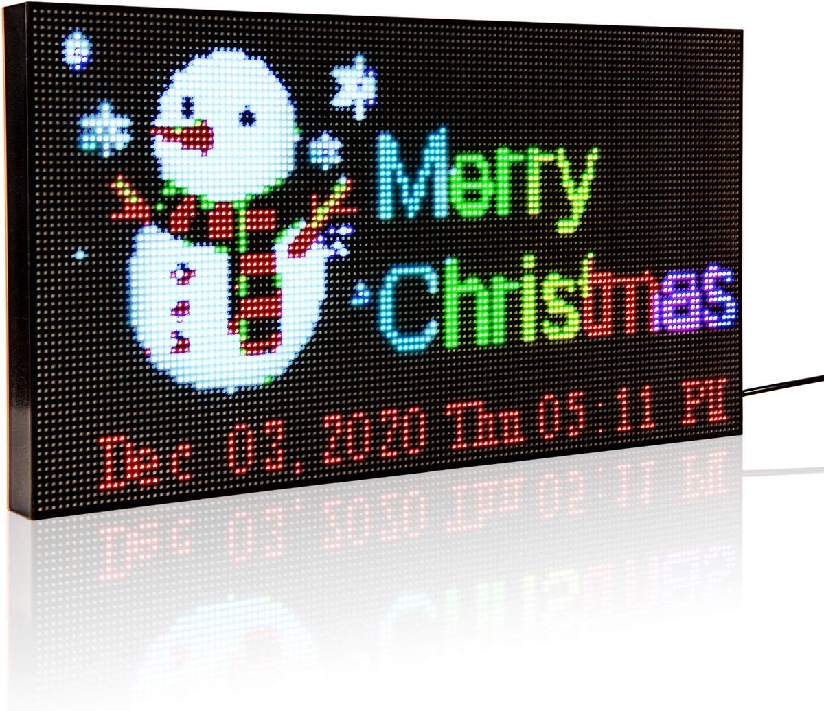 Led-bord 38,7 x 19,6 cm, programmeerbaar via Smart app, led-displaybord, gepersonaliseerde weergave voor bar, restaurant, pub, winkel, kantoor, café, festival, feest, decoratie