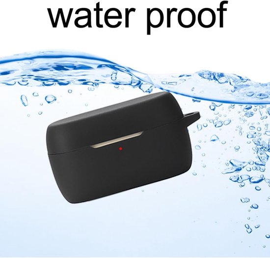 Compatibel met de Jabra Elite 4 hoofdtelefoonhoes, ondersteunt draadloos opladen, schokbestendige hoes met 4 Tectora-hoofdtelefoons van siliconen (zwart) — afbeelding 5