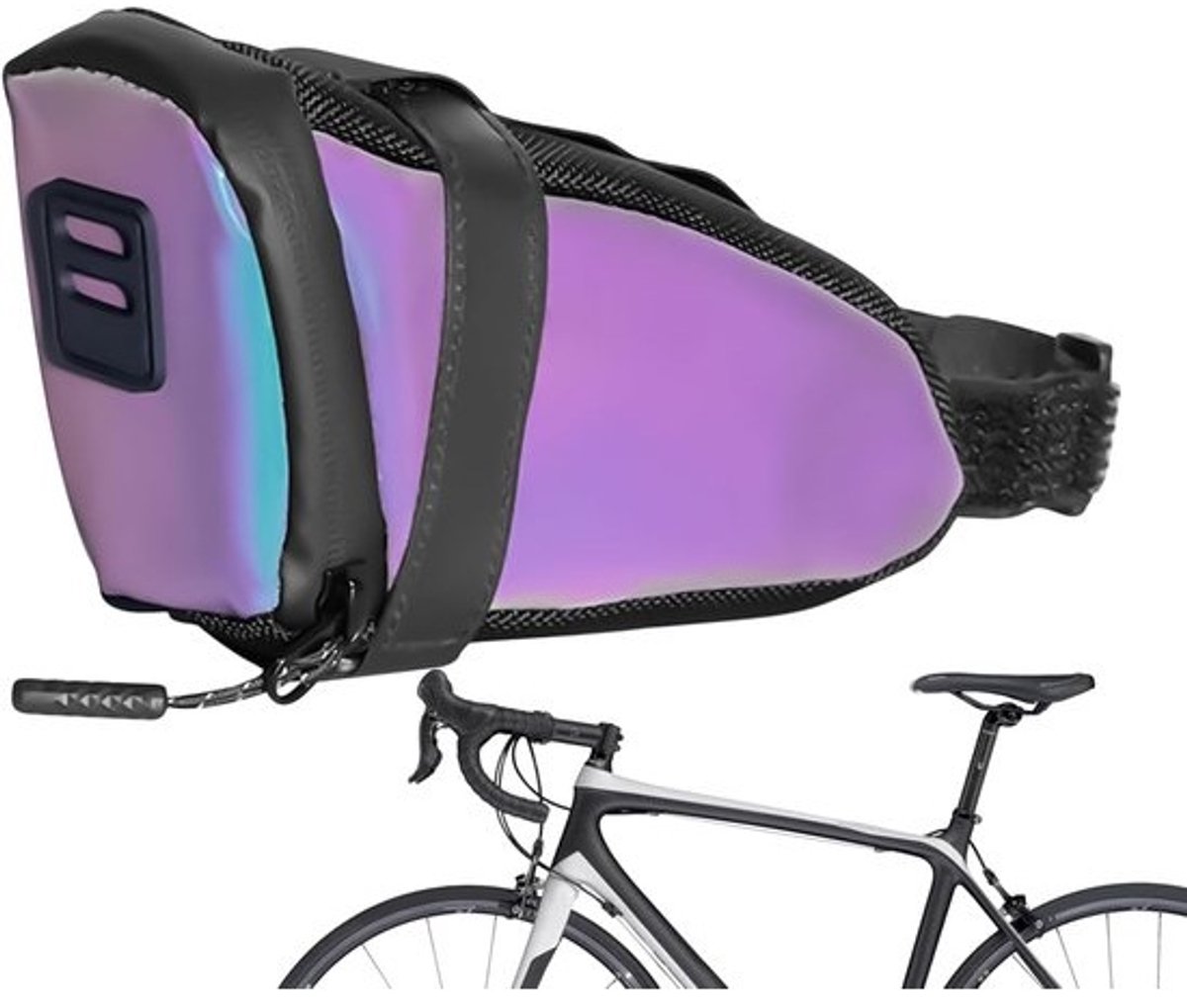 Fietstas Zadeltas - Opbergtas Fiets - Veilig Vervoer - Reflecterend Waterdicht - Compact Ontwerp - Zwart