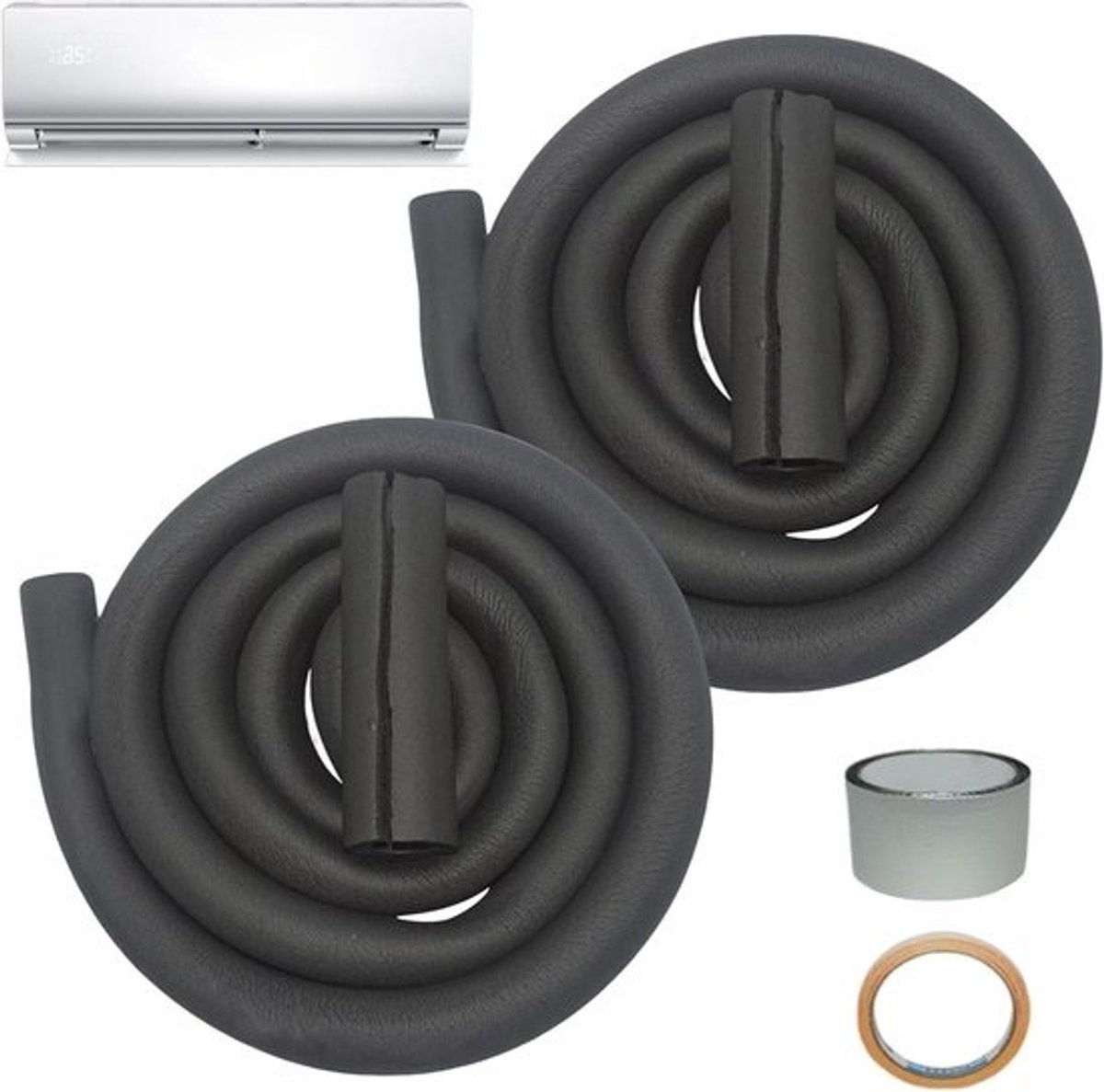 Leidingisolatie Rubberen Buis - Isolatieslang AC - Vorstbescherming Leidingen - UV Bestendig - 9mm Dik - Zwart