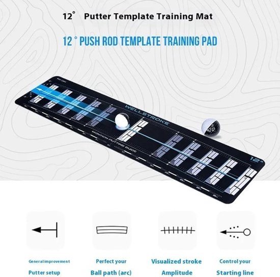 Oefengroen Golfmat - Puttingmat Indoor - Golfvaardigheden Verbeteren - Geavanceerde Hoekcorrectie - 90.2 x 9.7 cm - Groen — afbeelding 3