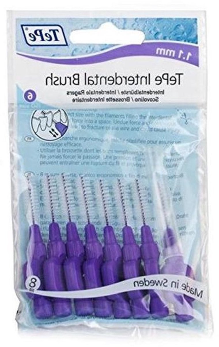 Interdentale Borstel - Tandenstoker Flosser - Tanden Reinigen - Hoge Kwaliteit - 1.10 mm - Paars