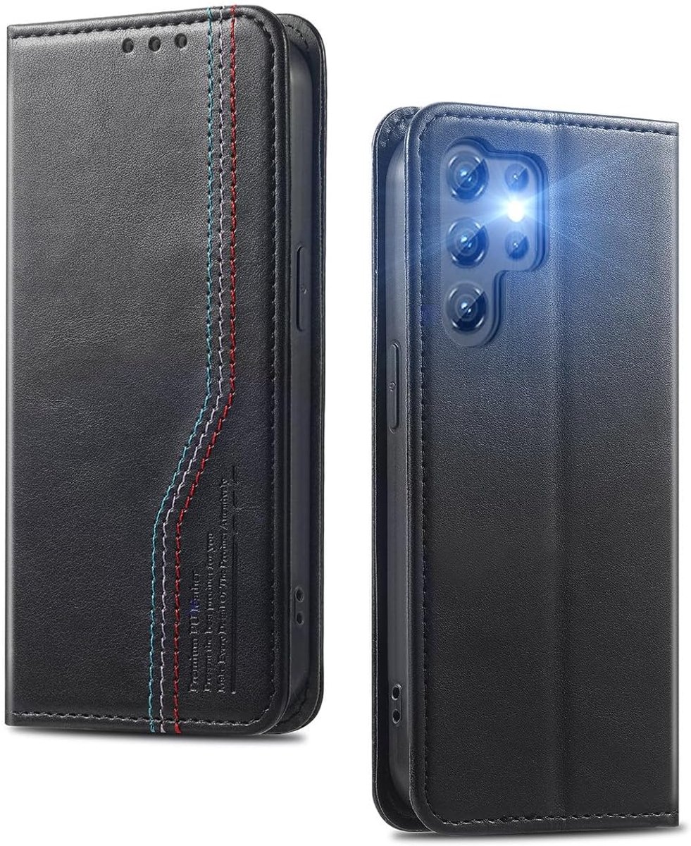 Hoesje voor Doogee Note 56X / Note 56X Pro, PU Leren Wallet Case [Business Standaard], Volledige Bescherming met Standfunctie en Magnetische Sluiting. Black