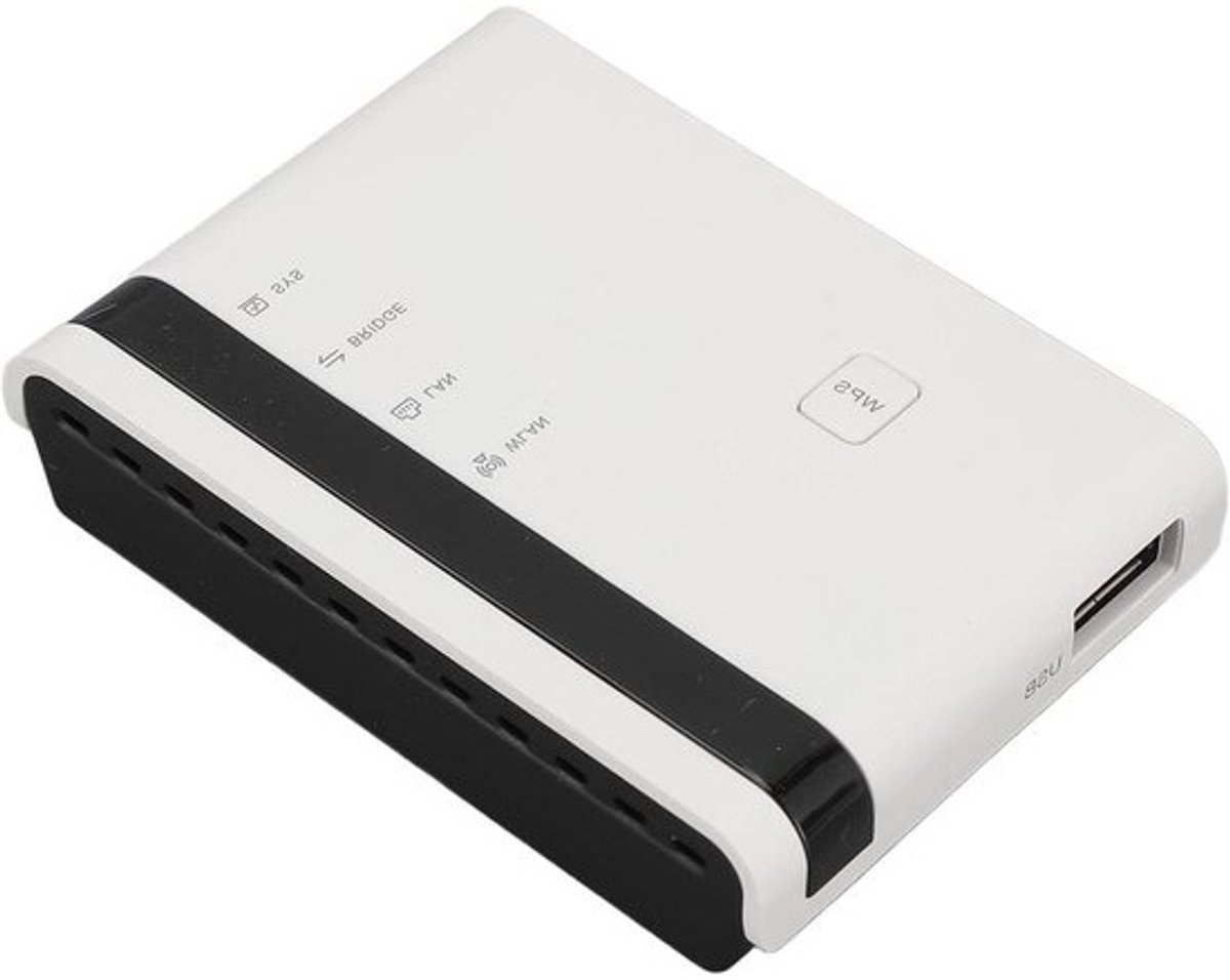 Netwerk Print Server - USB Printer Adapter - Printer Delen - Draadloze Netwerkondersteuning - 17 x 10 x 5 cm