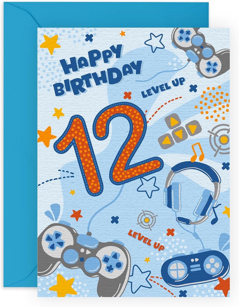 23 Gamer verjaardagskaart voor 12e verjaardag - gelukkige verjaardagskaart voor jongens - videogame - 12 jaar oud - gamingcadeaus voor kinderen zoon kleinzoon - leeftijd twaalf - wordt