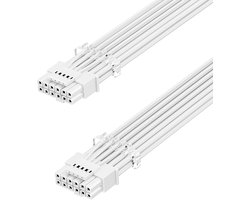 16-pins GPU-stroomkabel - 70 cm PCI-e 5.0 12VHPWR 600W 12+4 mannelijk naar mannelijk 12V-2 x 6 mantelkabel voor RTX 3090Ti 4070 Ti 4080 4090 5090 5080 5070 5070Ti naar ATX 3.0 Voeding