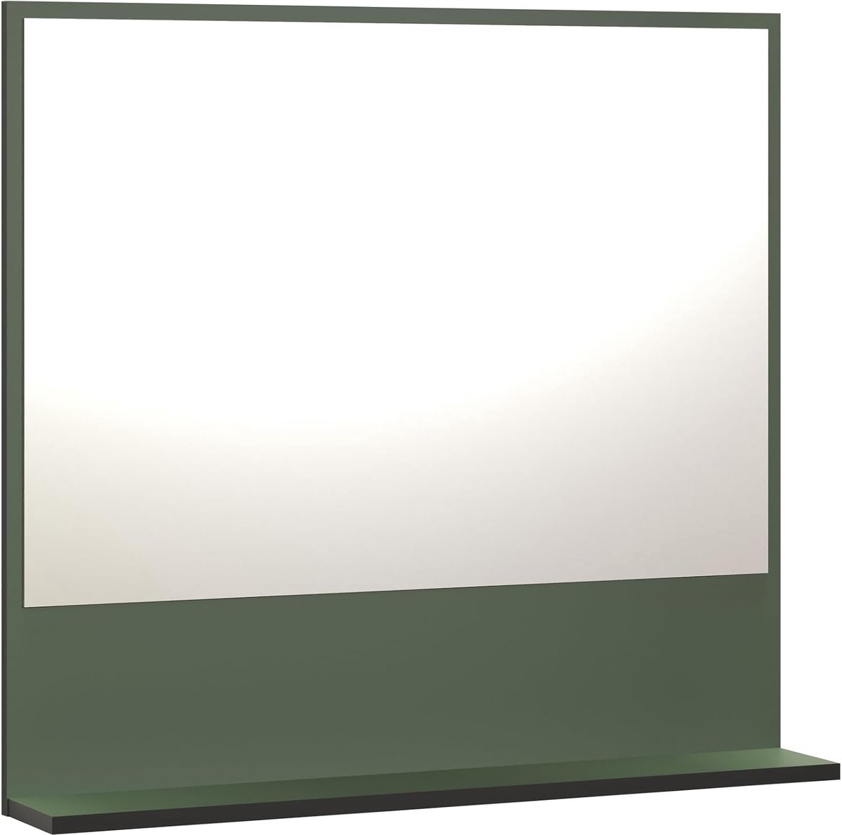 Trendteam smart living - PureBliss wandspiegel, groen - (b x h x d) 80 x 74 x 14 cm - badkamerspiegel met 80 cm legplank