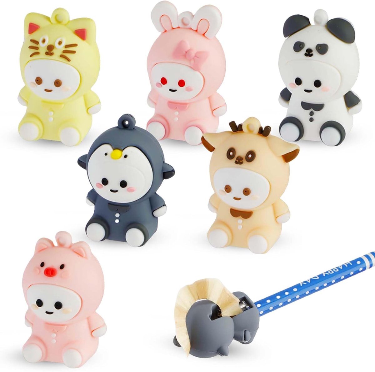 schattige puntenslijper kleurrijke handmatige puntenslijper voor kinderen, Kawaii cartoon potlood, slijper schrijfwaren voor scholieren, school, thuis, kantoor, accessoires