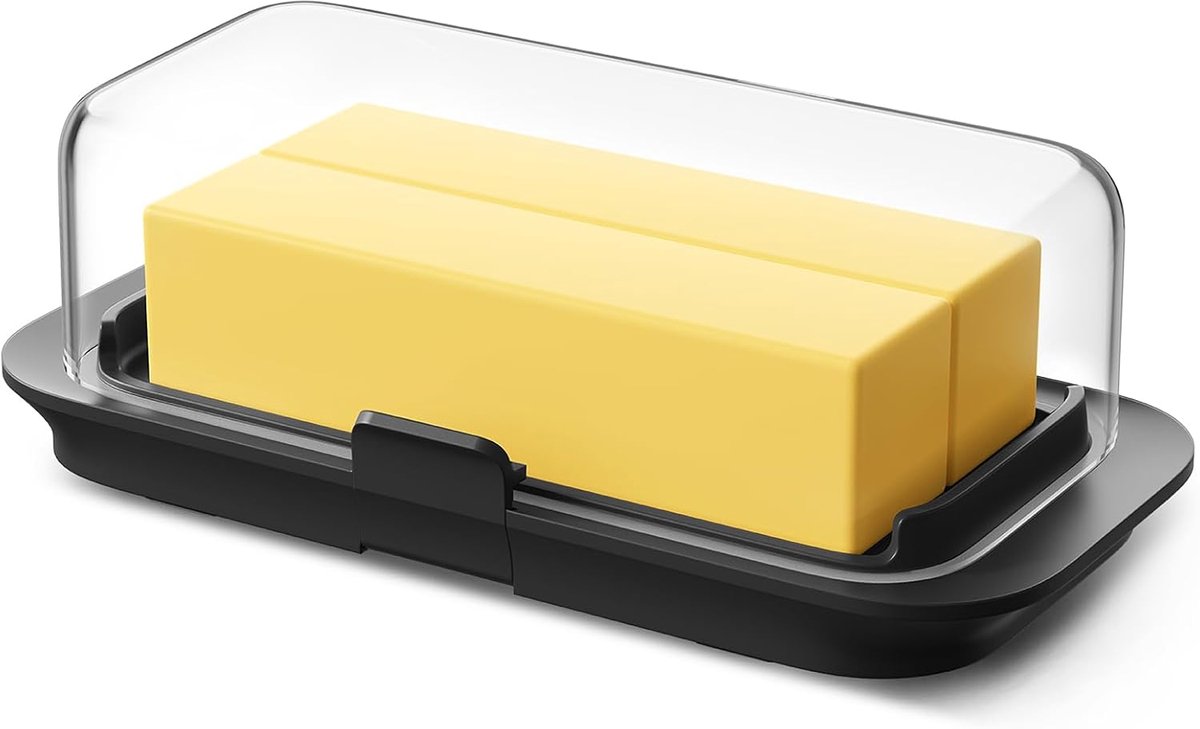 Botervloot met Deksel Voor Aanrecht en Koelkastdeurplank, 250g Botervloot Luchtdichte Boterbewaarder Voor Europese/Kerrygold-boter/Franse Boter
