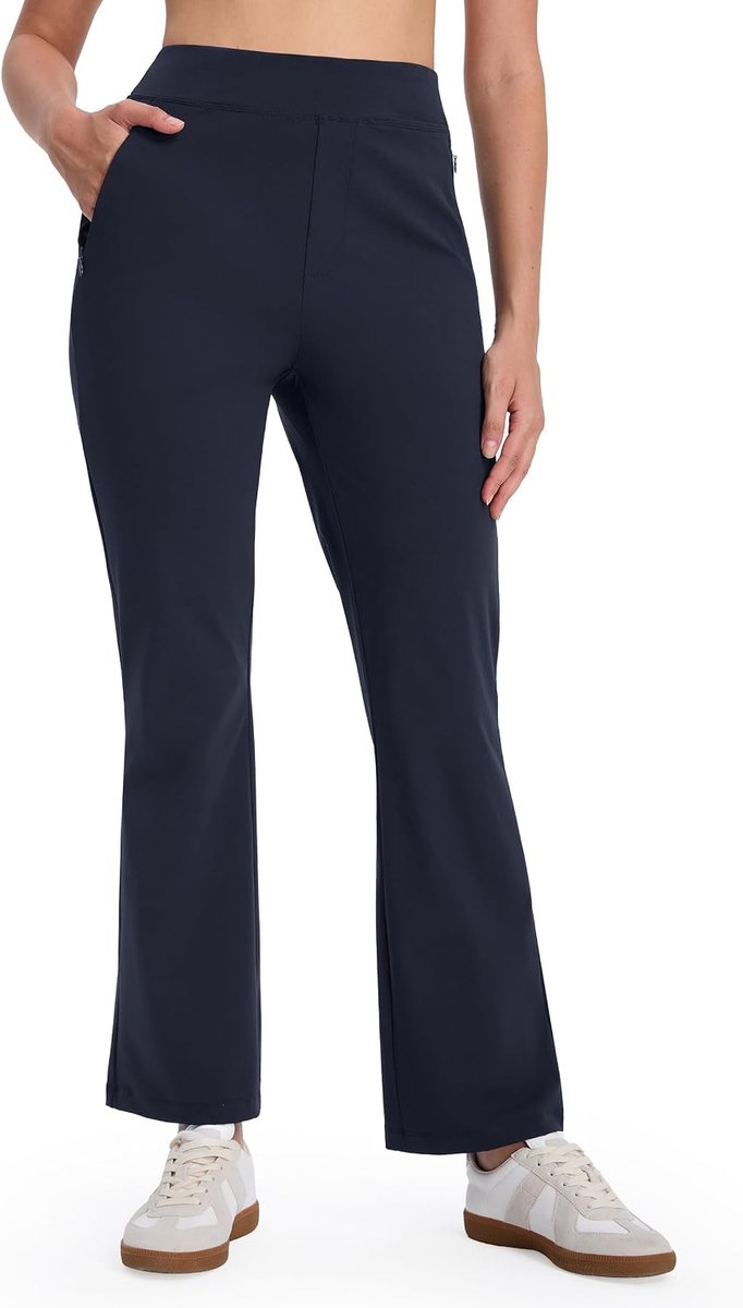 Golfbroek Licht Ademend Wijdpijp Stretch Sport Hardloop Yoga Pantalon met Zakken