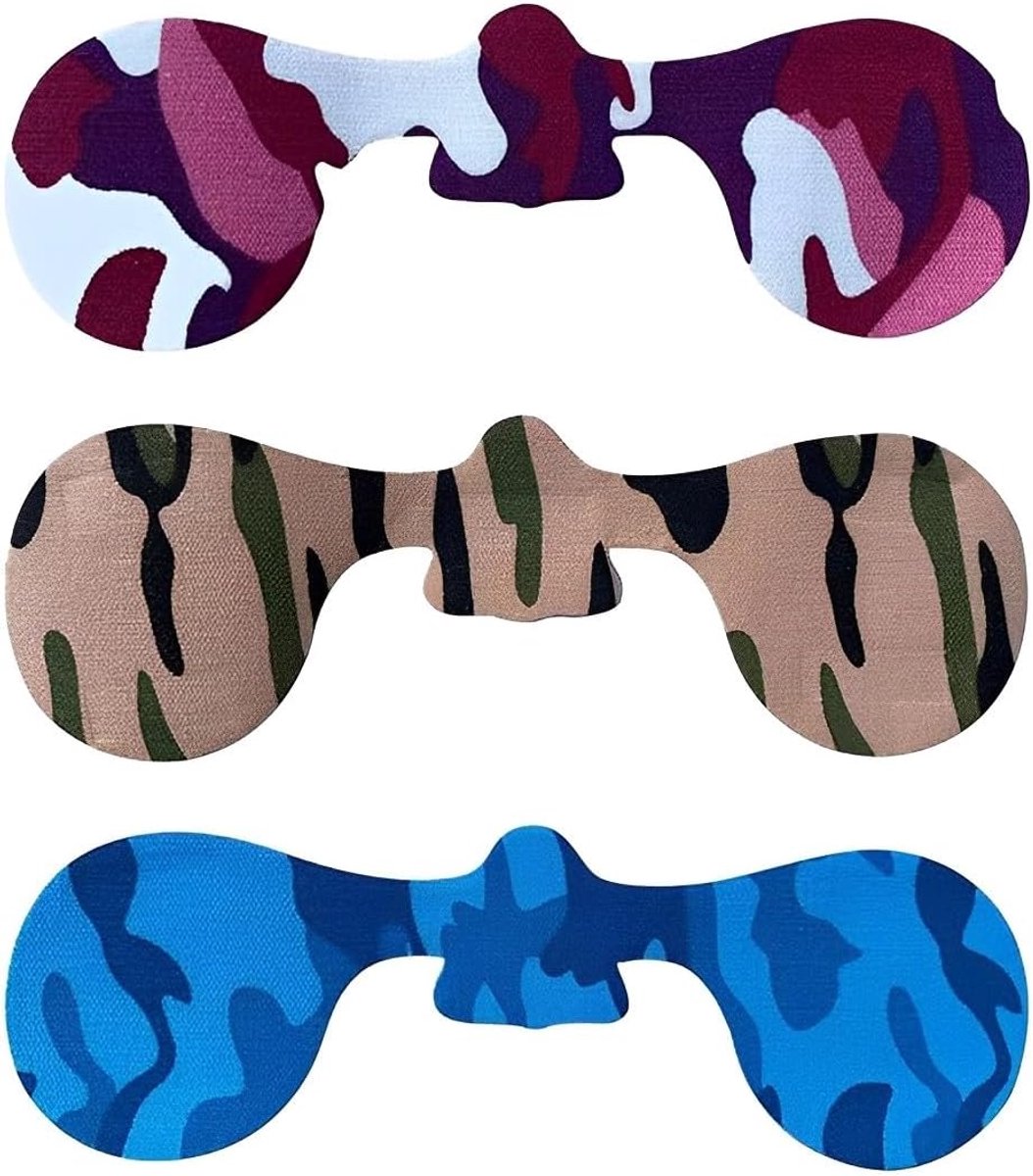 Set van 3 gezichtsstickers, vorstbescherming, gezichtsstickers, camouflagestickers, kinderen, sporttape, gezichtsband, paardrijden, outdoor, gezichtsband, skiën, winter, gezicht, patch