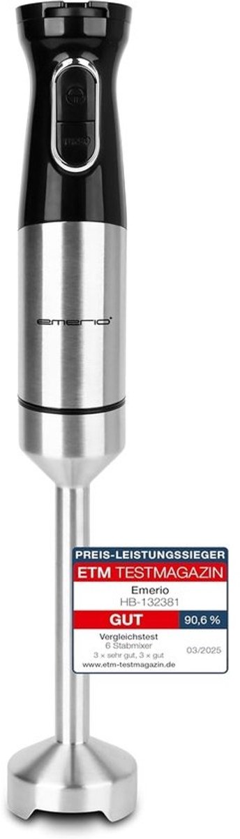 Staafmixer - Keukenmixer - Eten Bereiden - Krachtige 1000 Watt Motor - 1.2m Kabel - Zilver