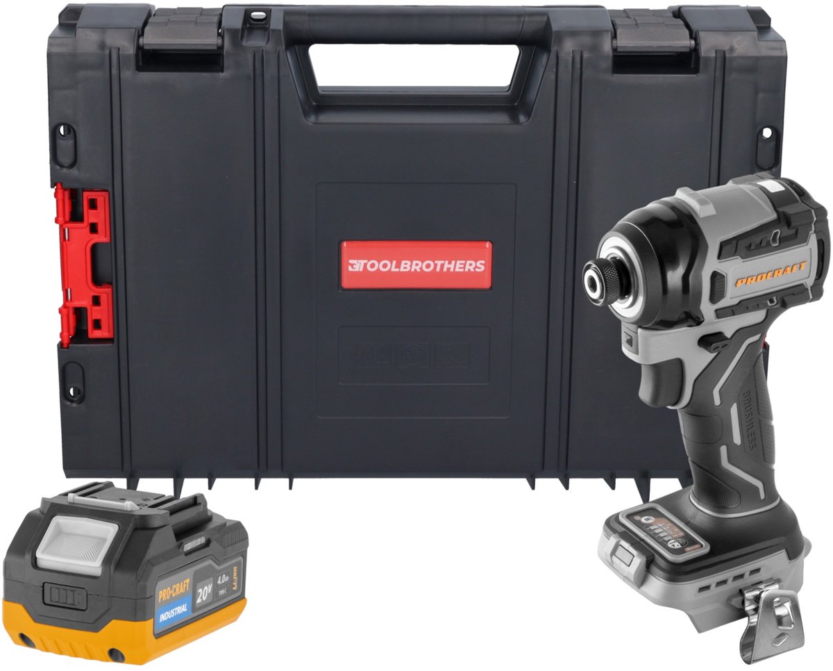 Procraft Industrial ID20Abb accu-slagmoersleutel 20 V 180 Nm 1/4" Solo - zonder accu, zonder oplader