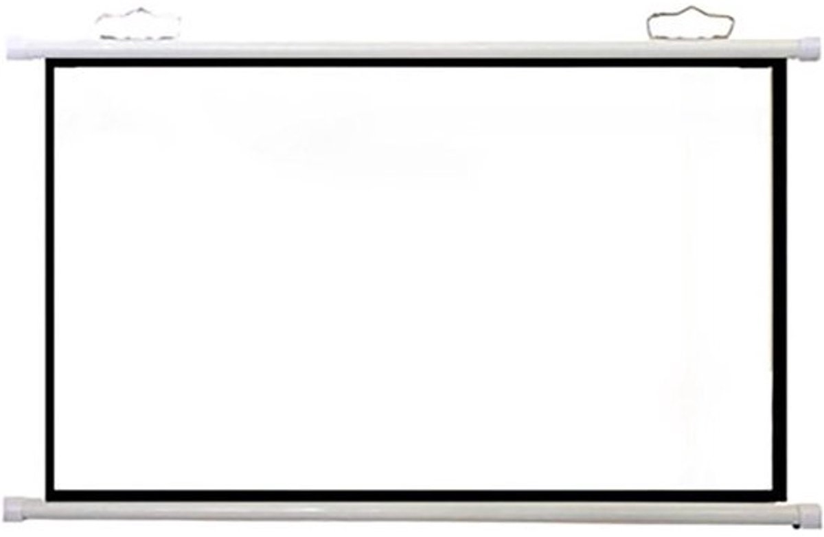 Projectiescherm - Filmscherm Beamer - Thuisbioscoop Creëren - Handmatig oprolbaar - 60 inch 16:9 - Wit