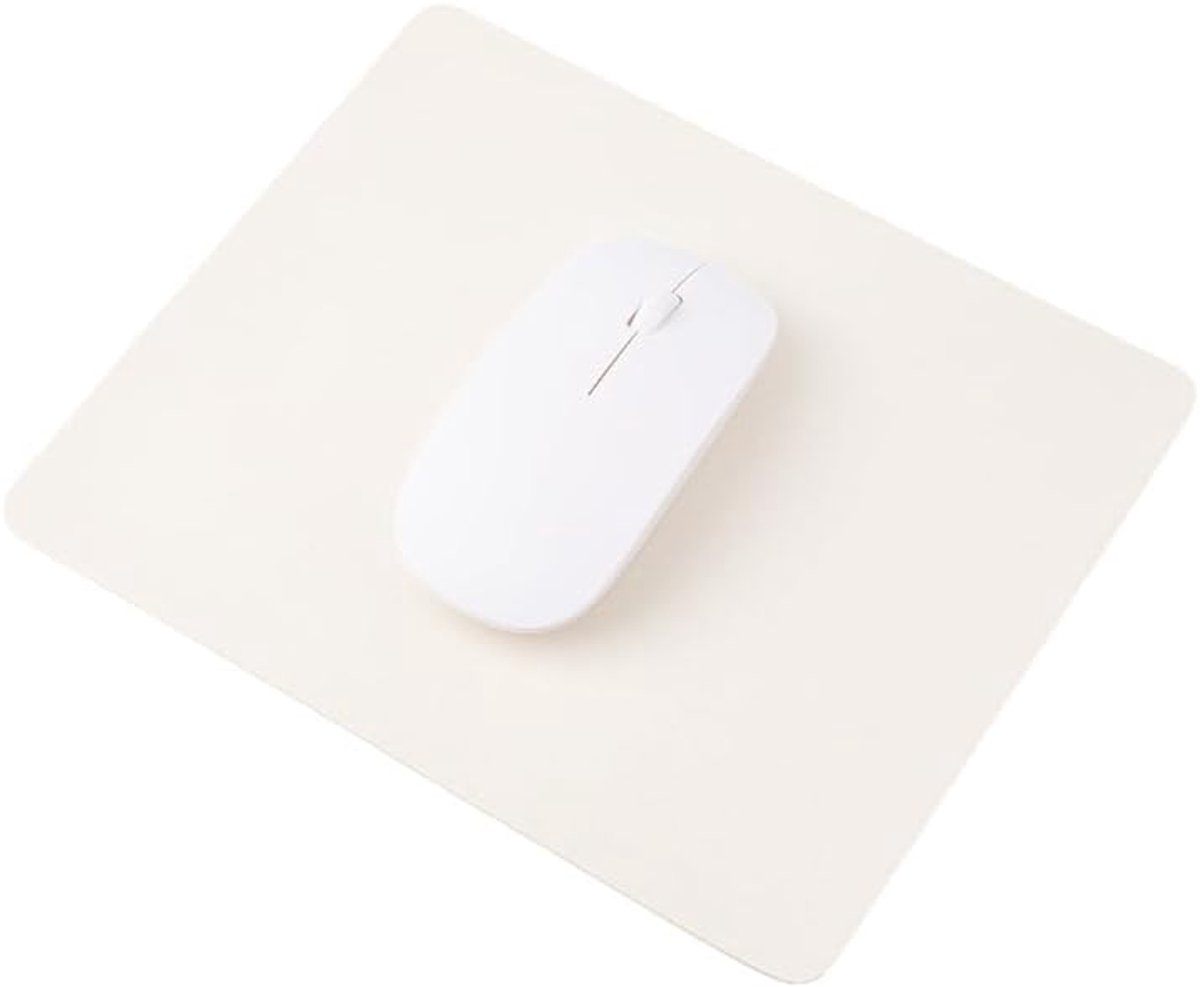 Muismat 7,5 x 9 (5) cm Wit Klein Antislip Wasbaar en Waterdicht Muismat voor Kantoor Thuis School Draadloze Bedrade PC Laptop Vrouwen en Mannen
