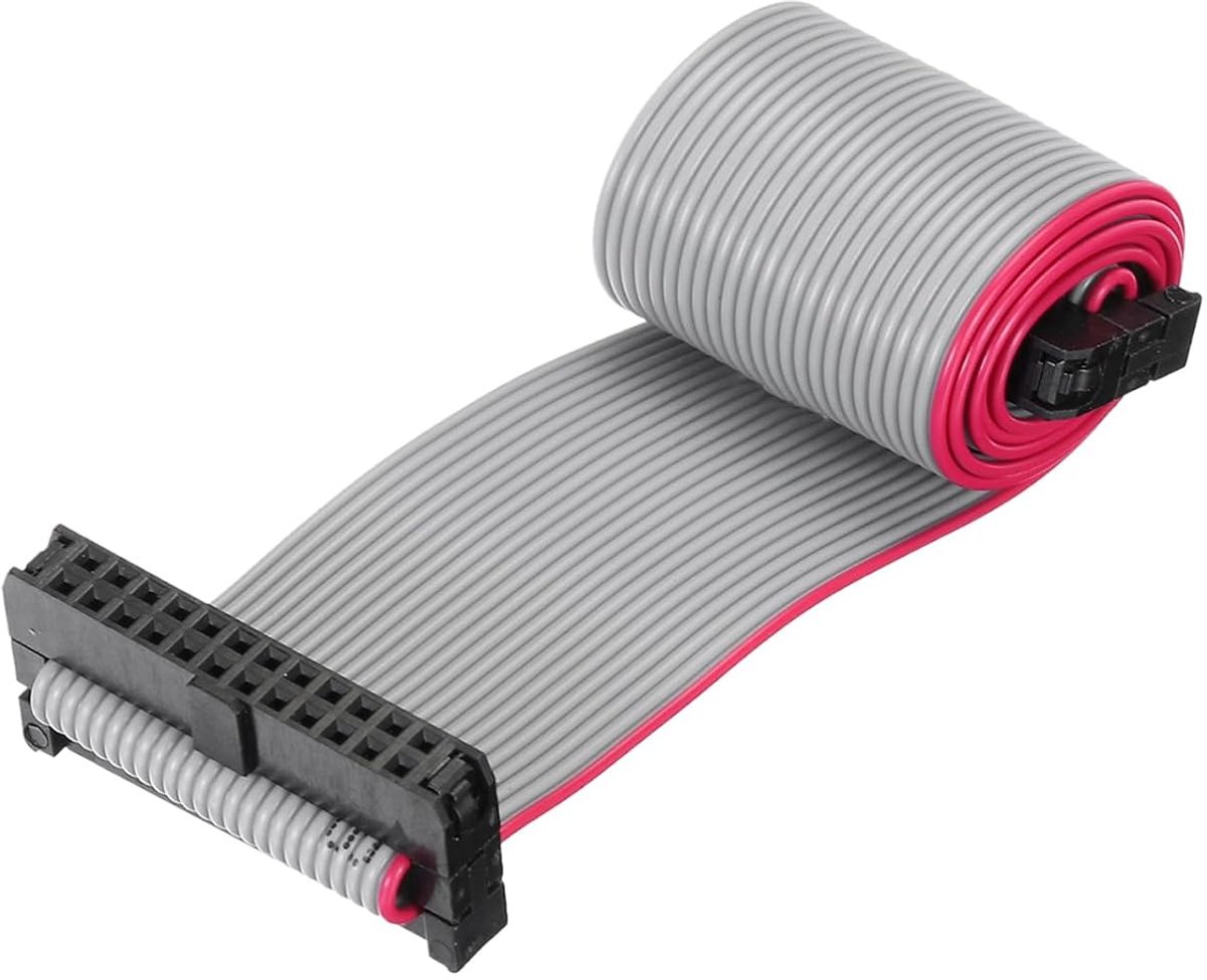 Platte bandkabel IDC, FC/FC-stekker, vrouwelijk, type A, 24-polig, helling 1,27 mm, lengte 30 cm
