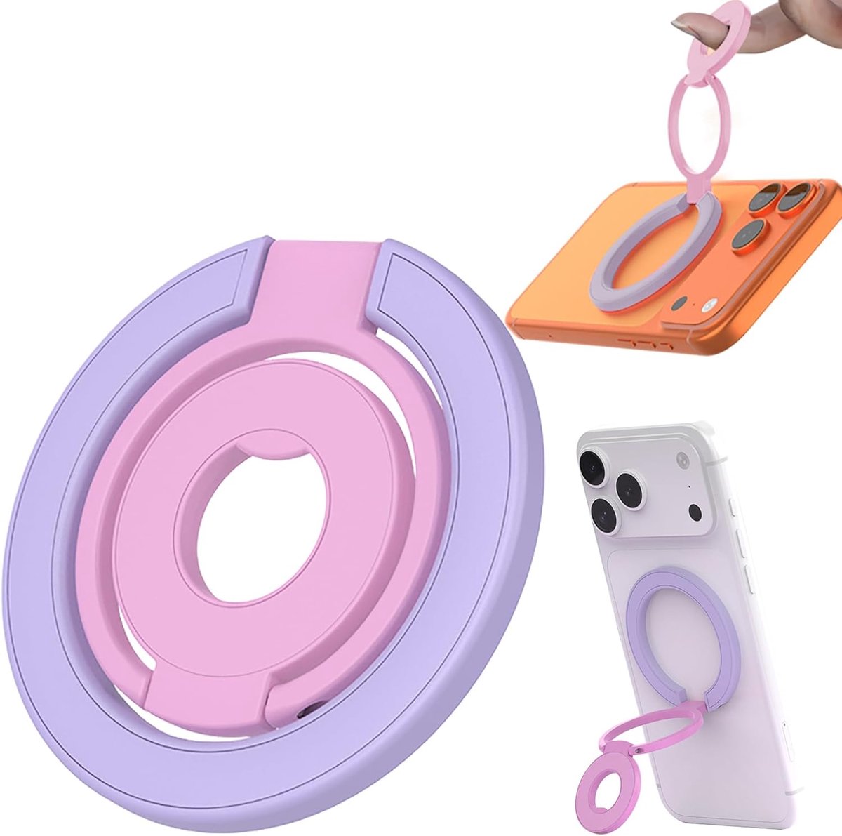 Ringhouder voor mobiele telefoon - SSDZJ Purple-Pink