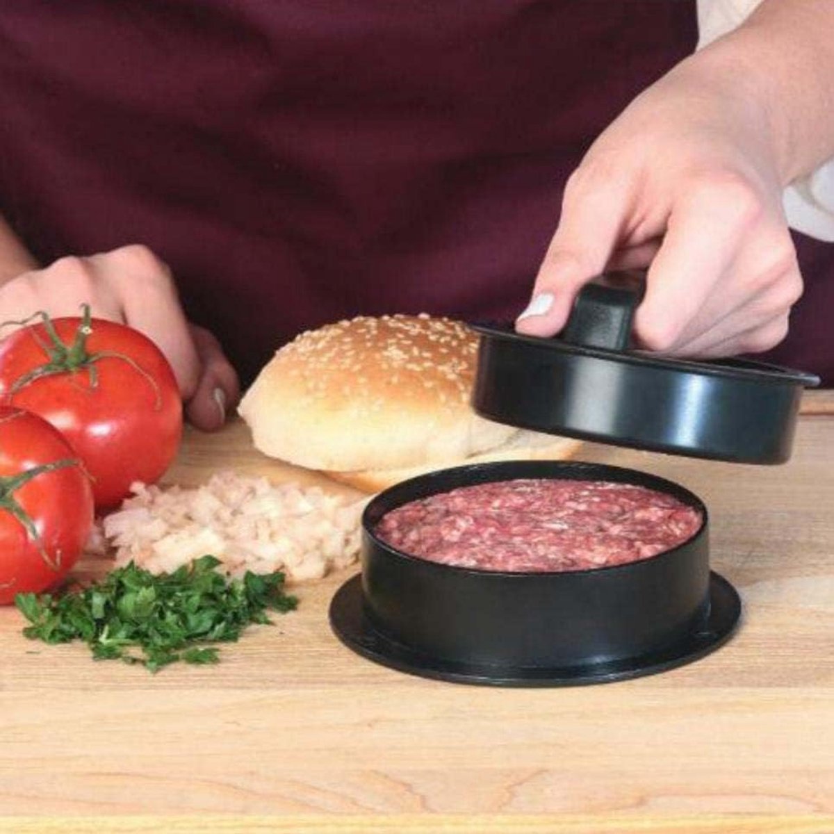 3-in-1 Nonstick Burger Press Hamburger Press Kit Verschillende maten Gevulde Burger Press voor Zelfgemaakte Vlees of Veggie Burgers voor Picknick, BBQ, Party