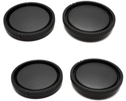 Body Cap + Achter Lens Cap Cover voor Sony E-Mount fit A7RIV A7RIII A7RII A7III A7II A7 A7C A7S A6600 A6500 A6400 A6300 A6100 A6000 A5100 A5000 Camera (2 Pack)
