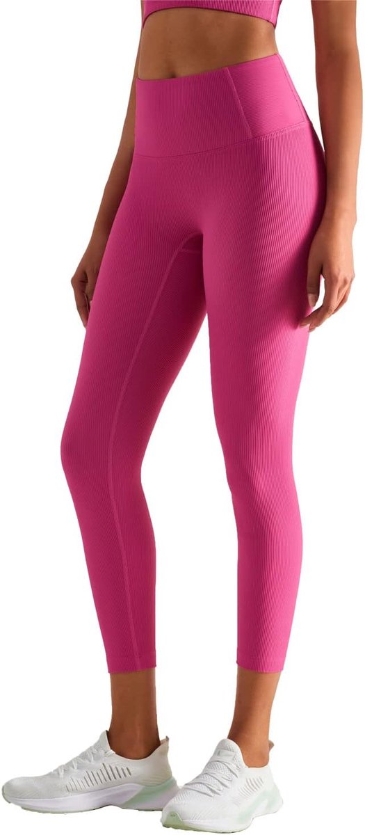 Altiland Yogalegging voor dames, hoge taille, buikcontrole, 7/8, sportief, capribroek voor hardlopen, 61 cm kruis