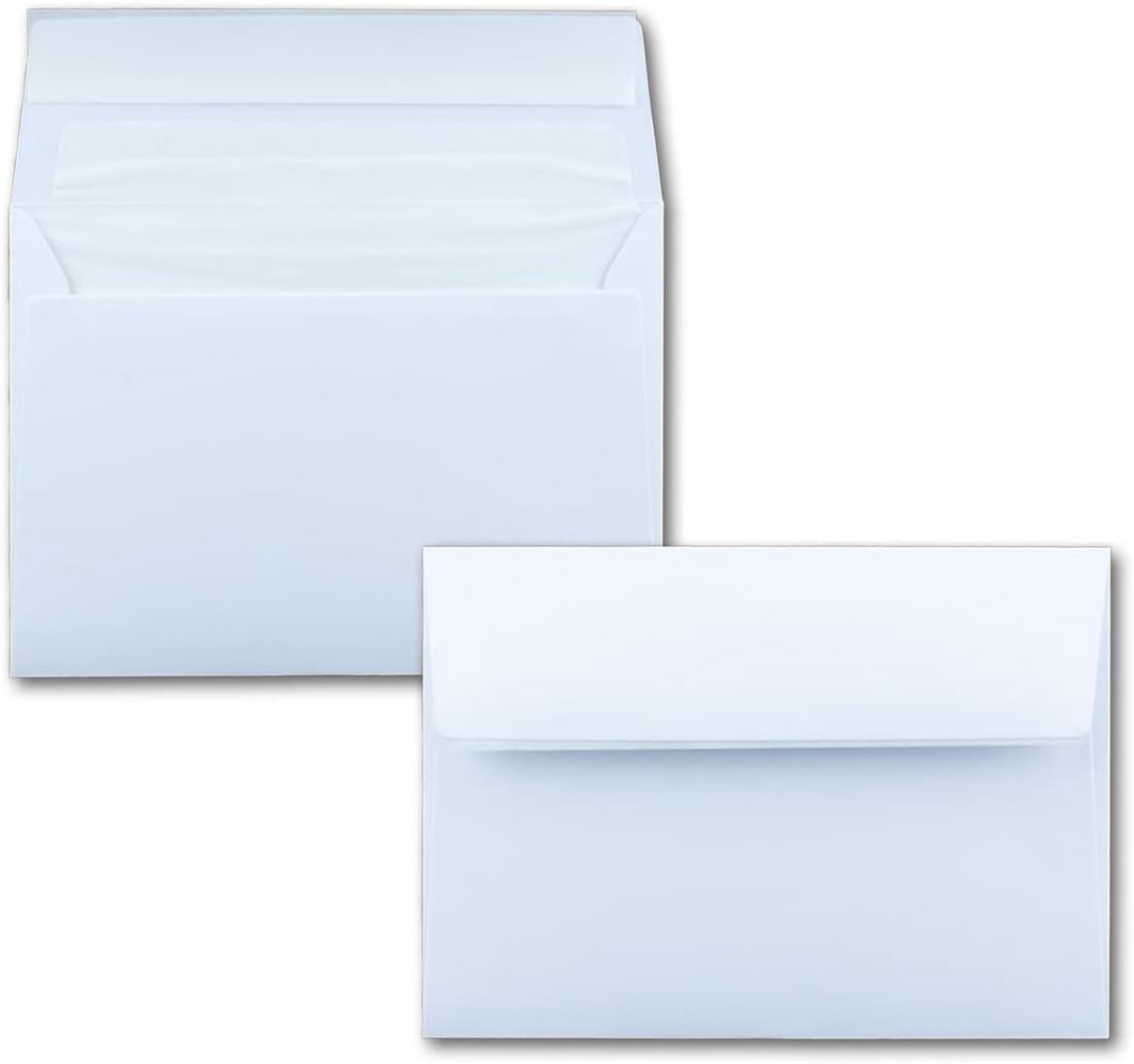 100 DIN C6 enveloppen wit - 11,4 x 16,2 cm - 100 g/m² lijm met witte zijden voering - voor wenskaarten, uitnodigingen