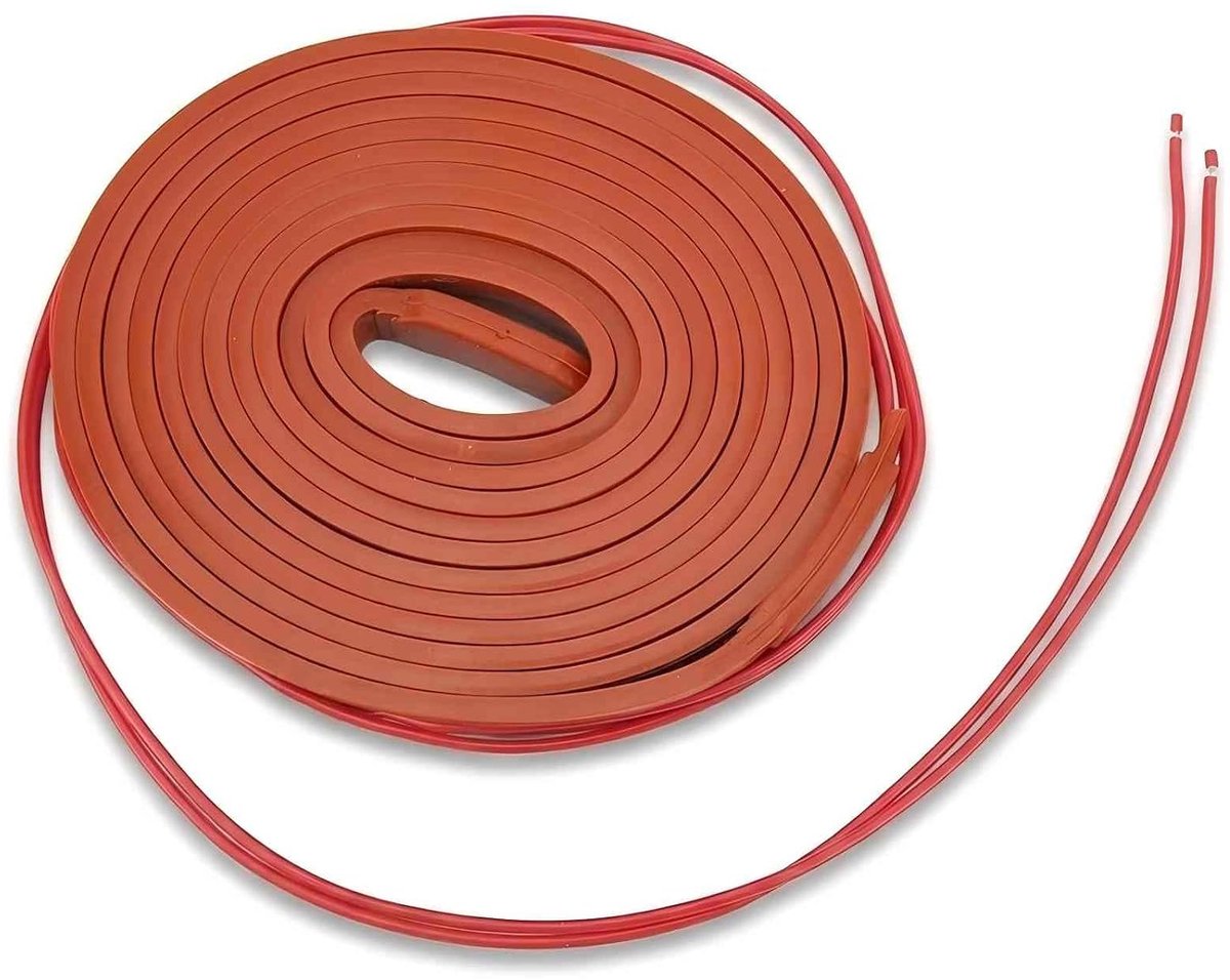 15 x 3000 mm 120 W siliconen verwarmingsband, waterdichte flexibele automatische verwarmingskabel voor klimaatcompressor, luchtcompressor, motor, dompelpomp, vorstbescherming (DC12V)