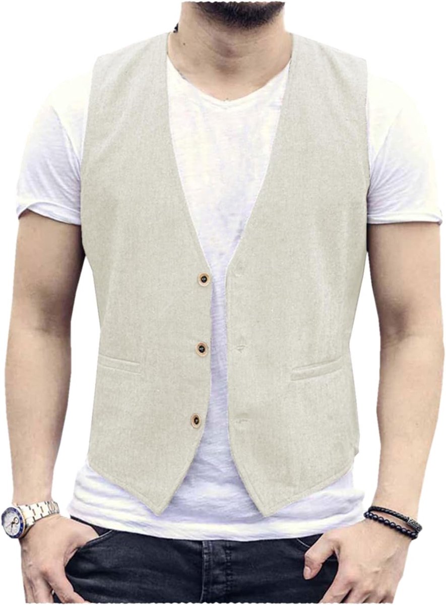 vest voor heren, casual, regular fit