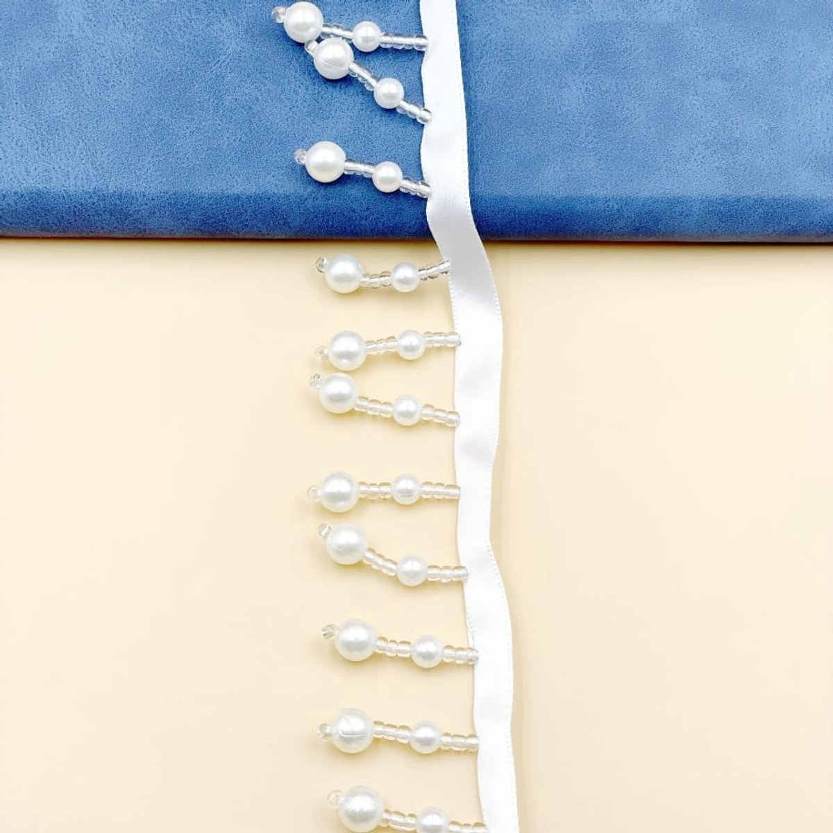 10 yards Kralen Lace Trim Linten Franjes Kralen Vintage Kant Bezet Kwastje Kralen Kwastpunt voor DIY Naaien Knutselen Bruiloft Party Bruidsjurk Kleding Decoratie, Wit B