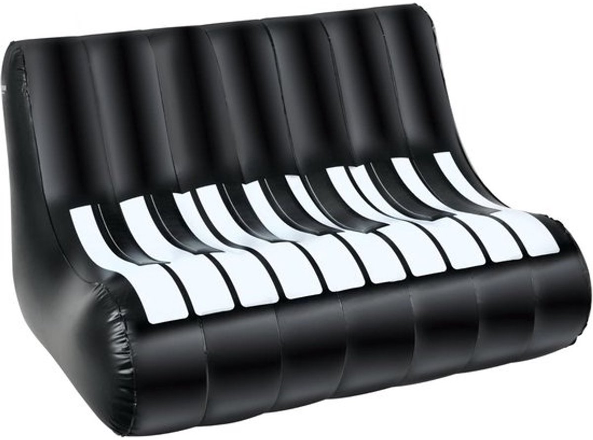 Opblaasbare Tweezits Bank in Piano Design - Luxe PVC Lounge Bank voor Binnen en Buiten