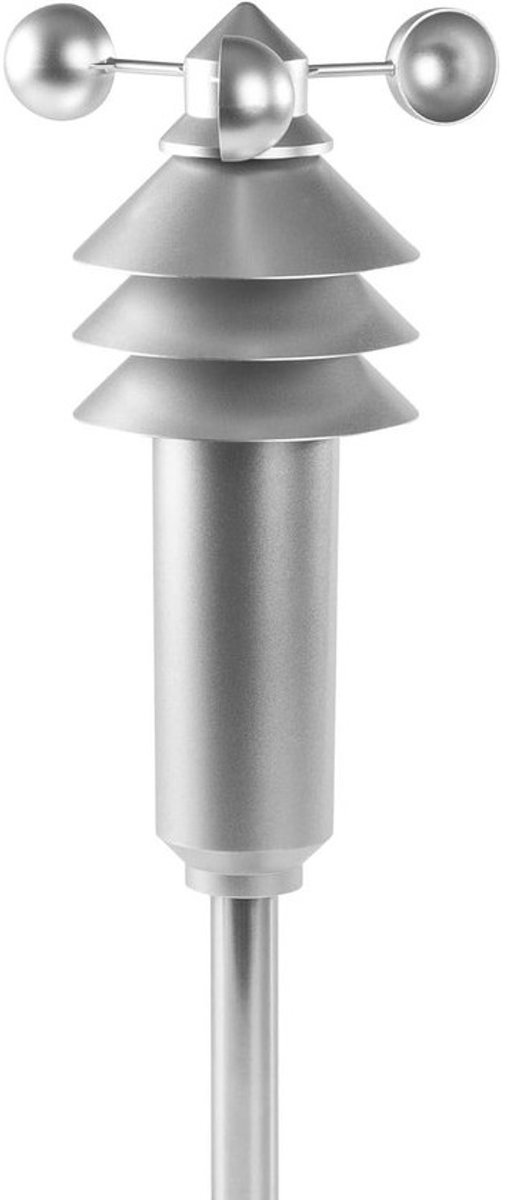 Weersensor - Weerstation slimme sensor - Slim huis besturen - Meet wind zonlicht - Roestvrij staal - Zilver