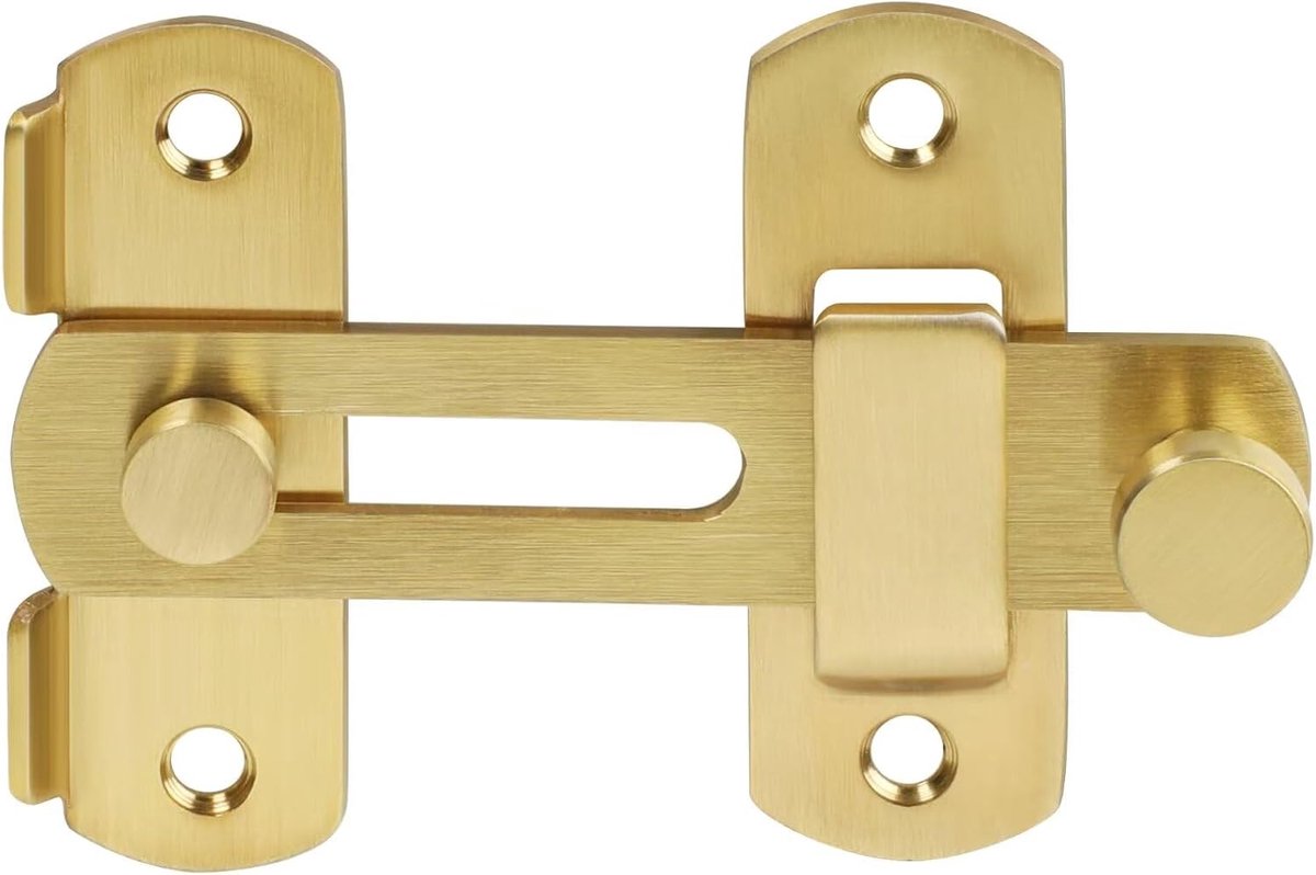 schuifdeurslot, veiligheids deurslot, goud, 2.5 MM Dikte