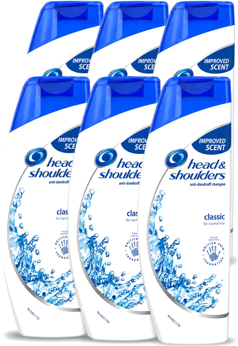 6 x Head & Shoulders - Shampoo - Classic Clean - 250ml - Voordeelverpakking - 6 stuks