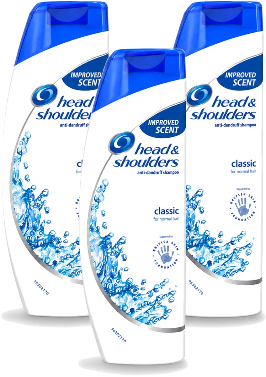 3 x Head & Shoulders - Shampoo - Classic Clean - 250ml - Voordeelverpakking - 3 stuks