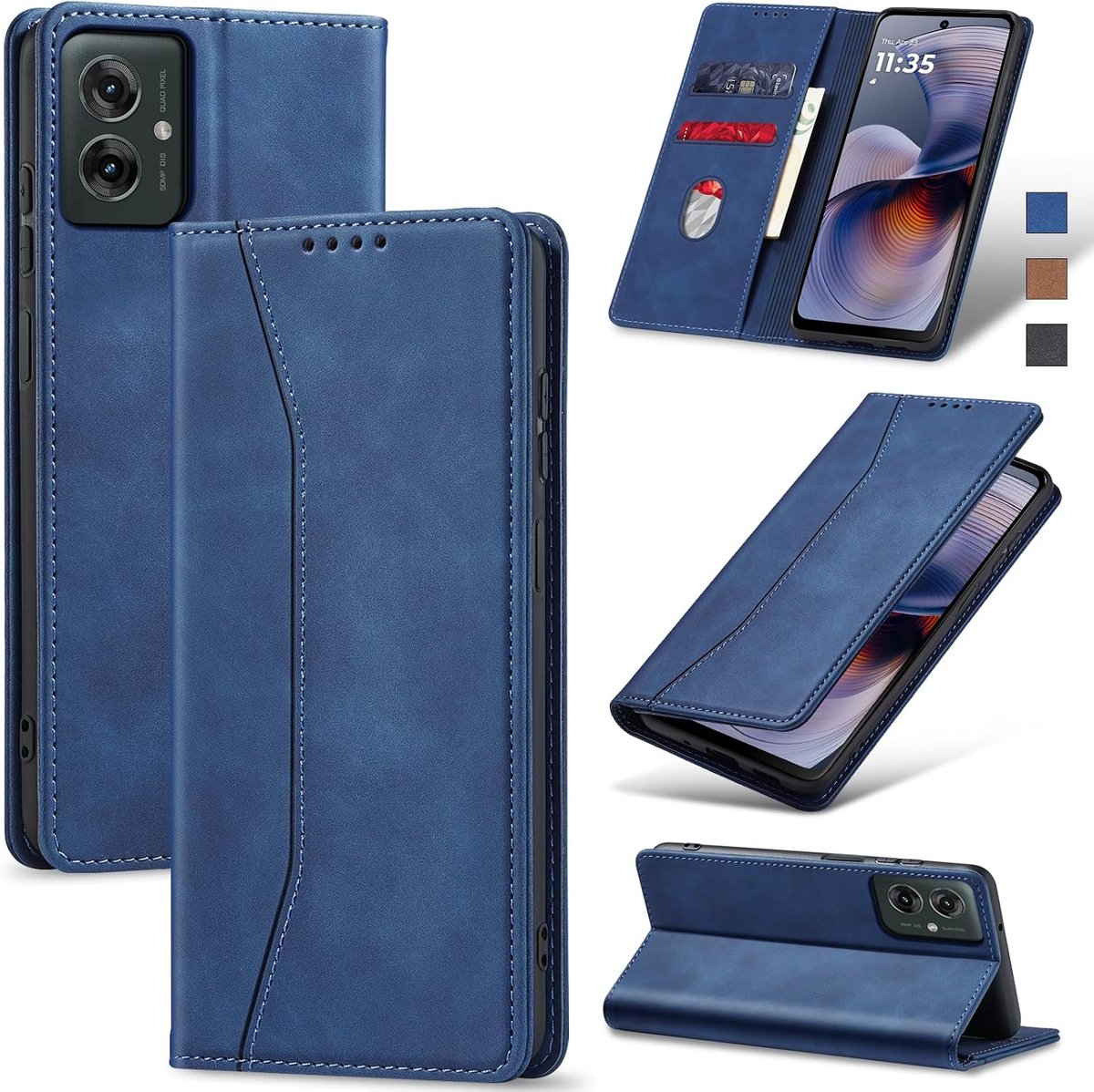 Hoesje voor Motorola Moto G55,Blauw