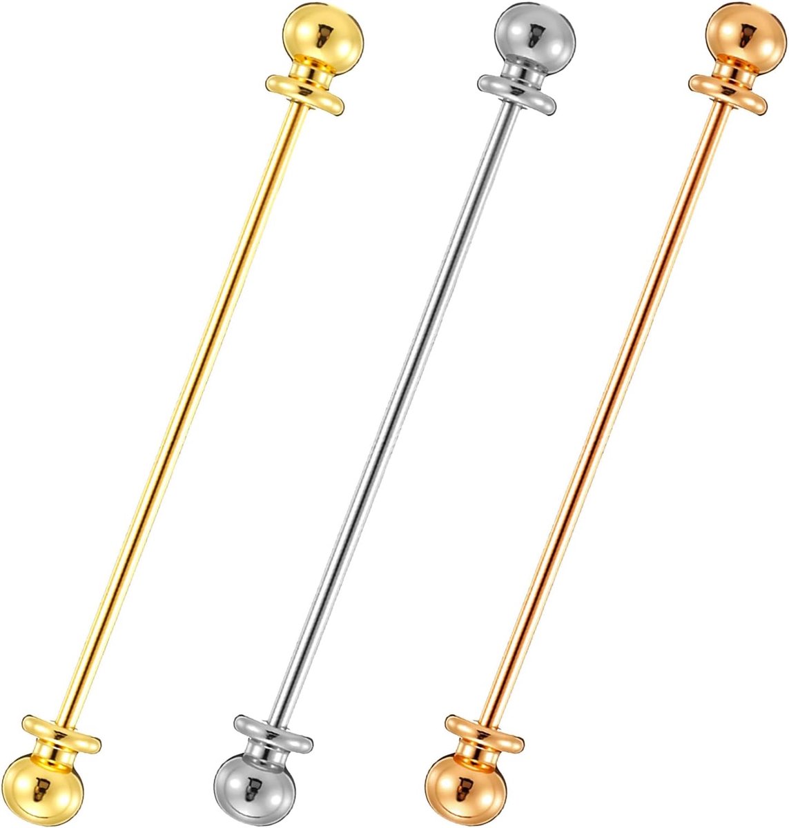 3 STKS Kraag Pin, Kraag Bars voor Mannen Halsbanden Tie Pins Klassieke Kragen Clips Sluiting Revers Stok Broche voor Mannen Bruiloft & Zakelijk