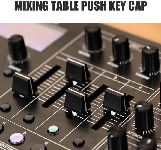 6x Vervangende Fader Hoods voor DJ Mixer, Eenvoudige Installatie, Stijlvol Zwart Ontwerp, Geschikt voor Pioneer DJM600 700 750 800 850 900 2000, DJ Accessoires — afbeelding 3