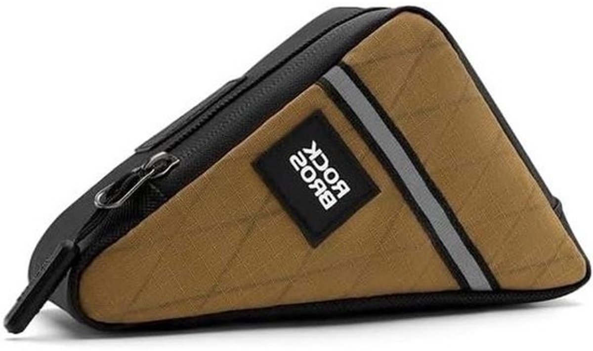 Fiets Frametas - Driehoekstas Brompton - Fietsgereedschap Opbergen - Duurzaam 1050D Nylon - 10cm x 13cm x 5.5cm - Bruin