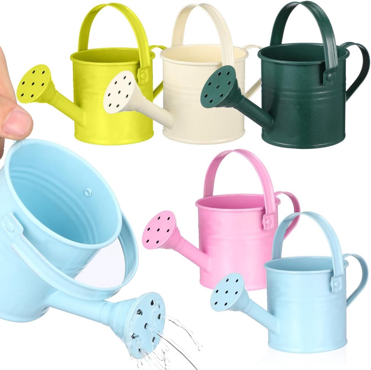 Dailygoods- Metalen Gieter Duurzaam - 5 Stuks - Kinderen - IJzer - Bewatering - Lichtgewicht - Gemiddelde Waterverdeling - Kindergieter