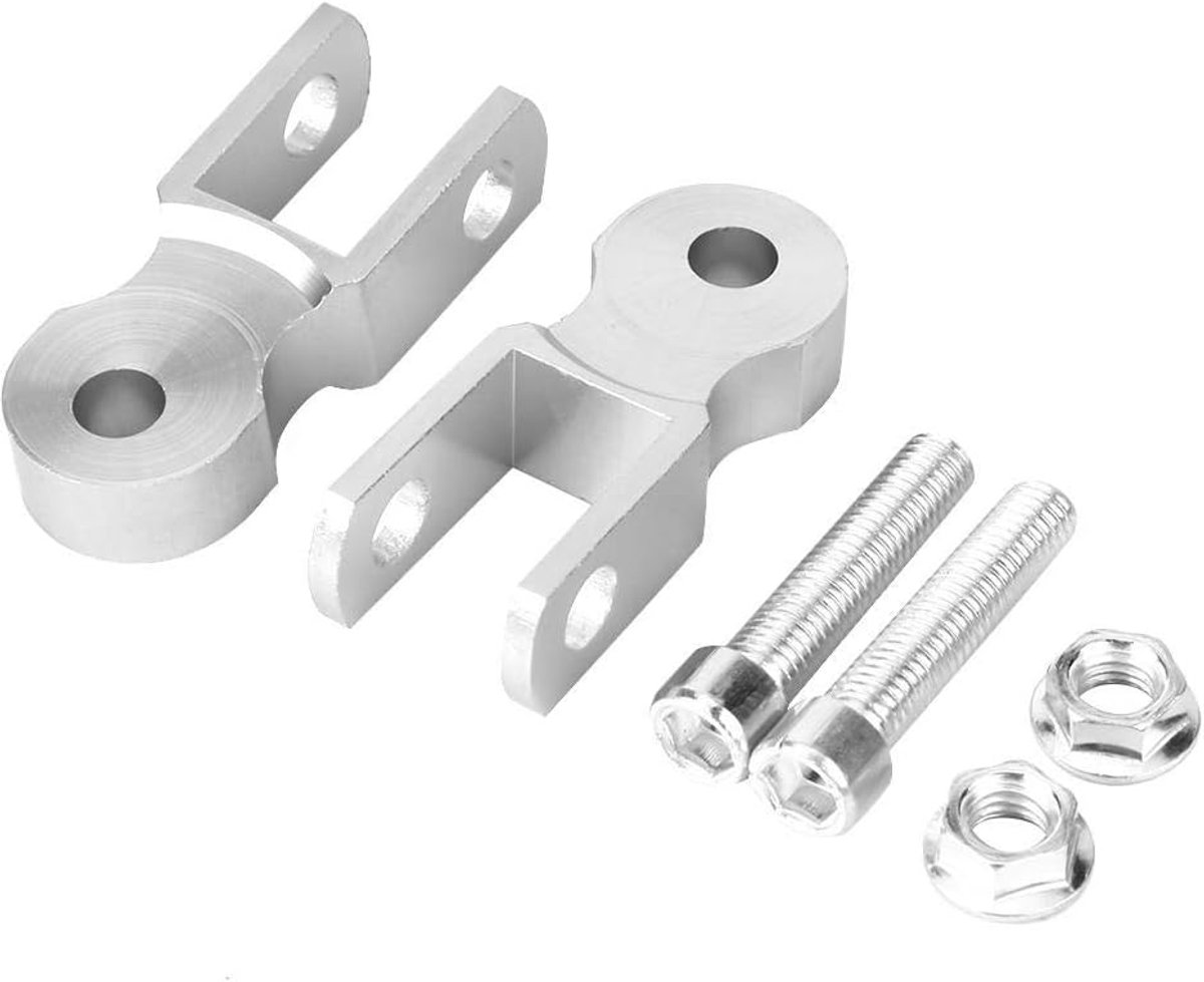 Dailygoods- Schokdemper Riser 5 cm verhoging - 2 stuks - Aluminiumlegering - Universeel - Corrosiebestendig - Hoogwaardige kwaliteit - Verhogingspad