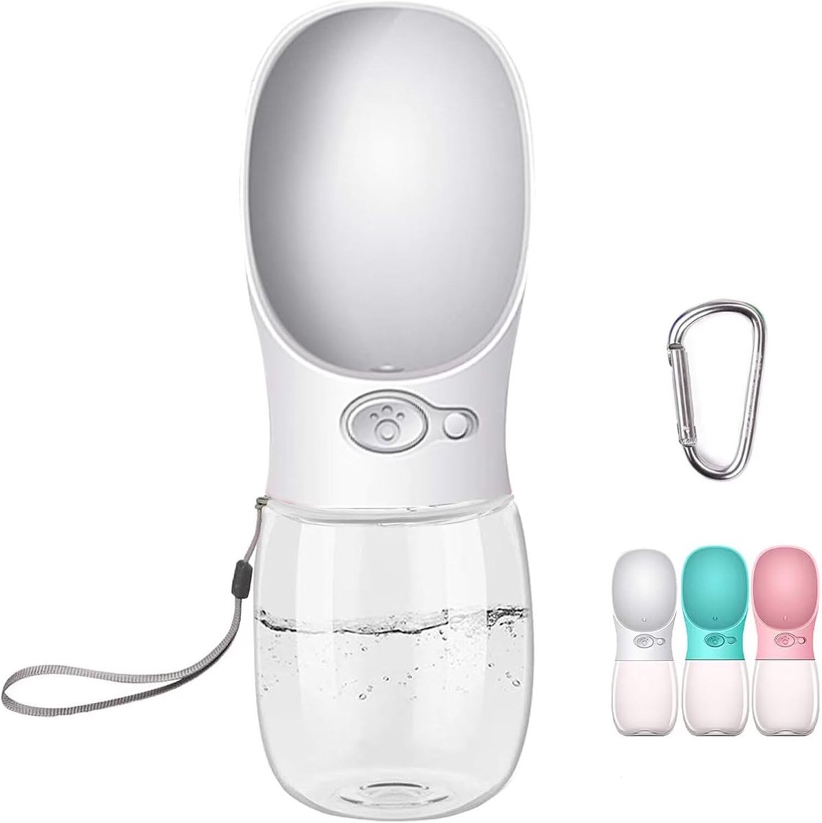Draagbare drinkfles voor honden 550 ml - plastic waterfles met voerfles - ideaal voor onderweg - ShopVlot