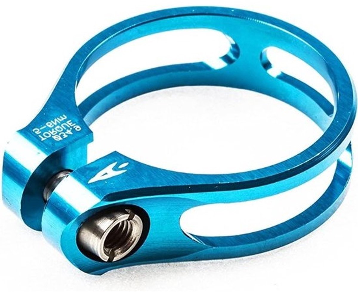 Zadelpenklem - Fietsonderdeel - Fietsreparatie - Geanodiseerd Aluminium - 349 mm - Blauw