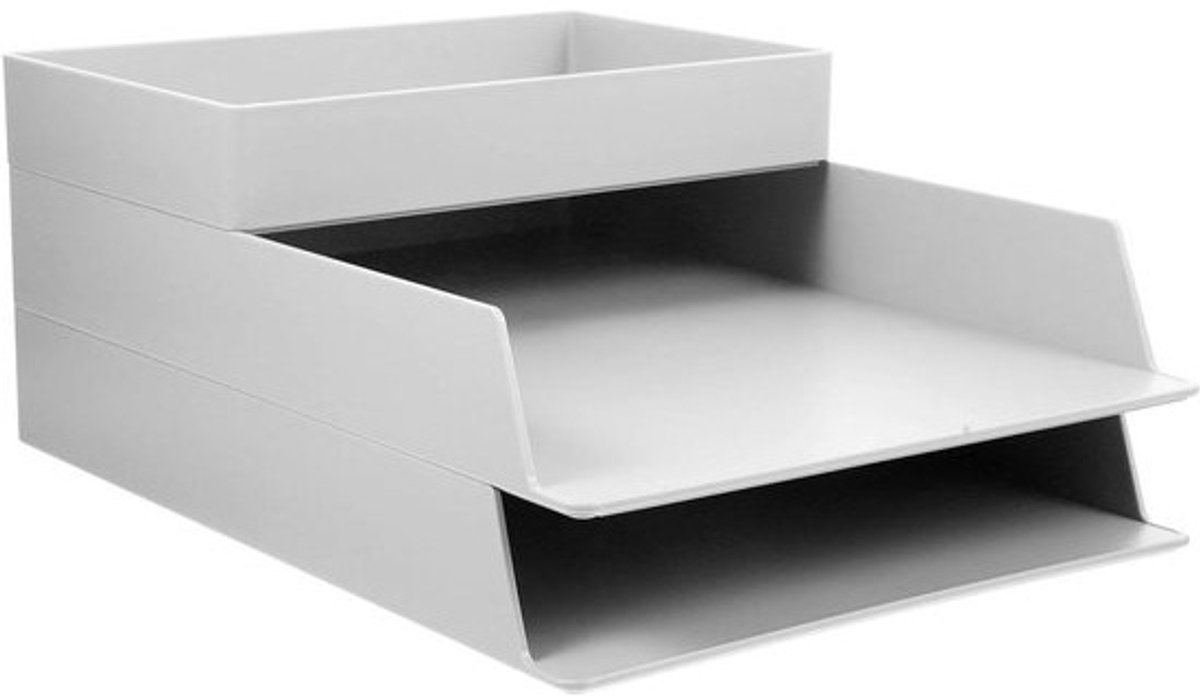 Bureau Opberger - Dossierhouder Organizer - Kantoor Ordenen - 3-delige A4/A5 - 32x24x13.5cm - Wit