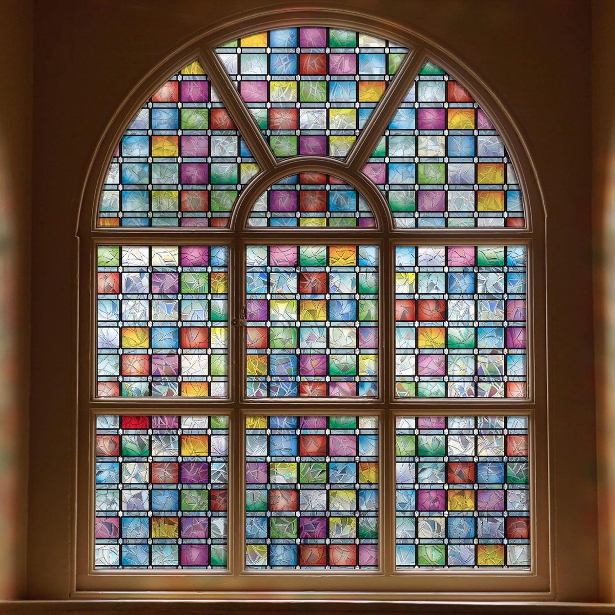 Regenboogkleur, Privacyfolie, Decoratieve Rraamstickers Voor thuis, Anti-uv,60cm x 200cm