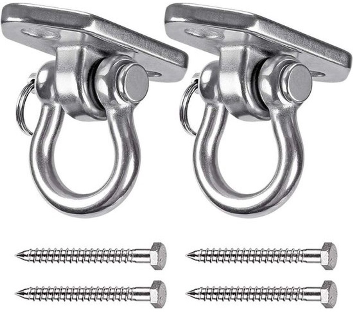Ophangkit Hangmatstoel Swing - Plafondmontage Zware Duty - 180° Schommelhanger - Haak Speeltuin Hangstoel - Boom Gym Touw Schommelset - Beugel Bokszak Hardware - 453 kg Draagvermogen