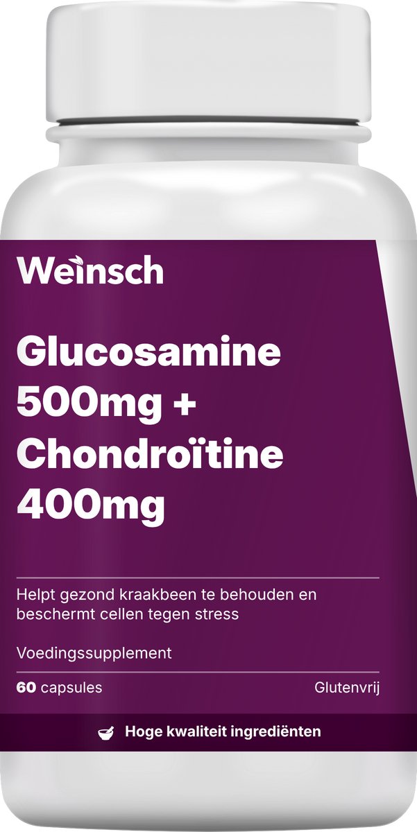 Weinsch Glucosamine 500mg + Chondroïtine 400mg | 1100mg | 60 capsules
