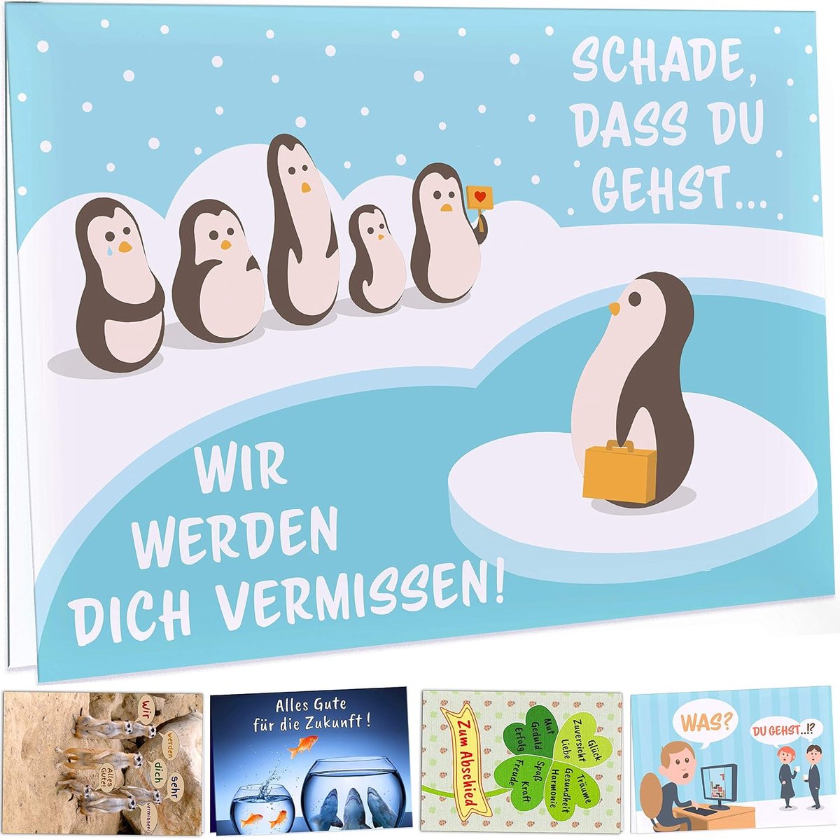 XXL A4 afscheidskaart collega's - elegant afscheidsgeschenk kaart - grappig cadeau voor afscheid verandering van baan pensionering pensioen pensioen kantoor collega collega vrienden
