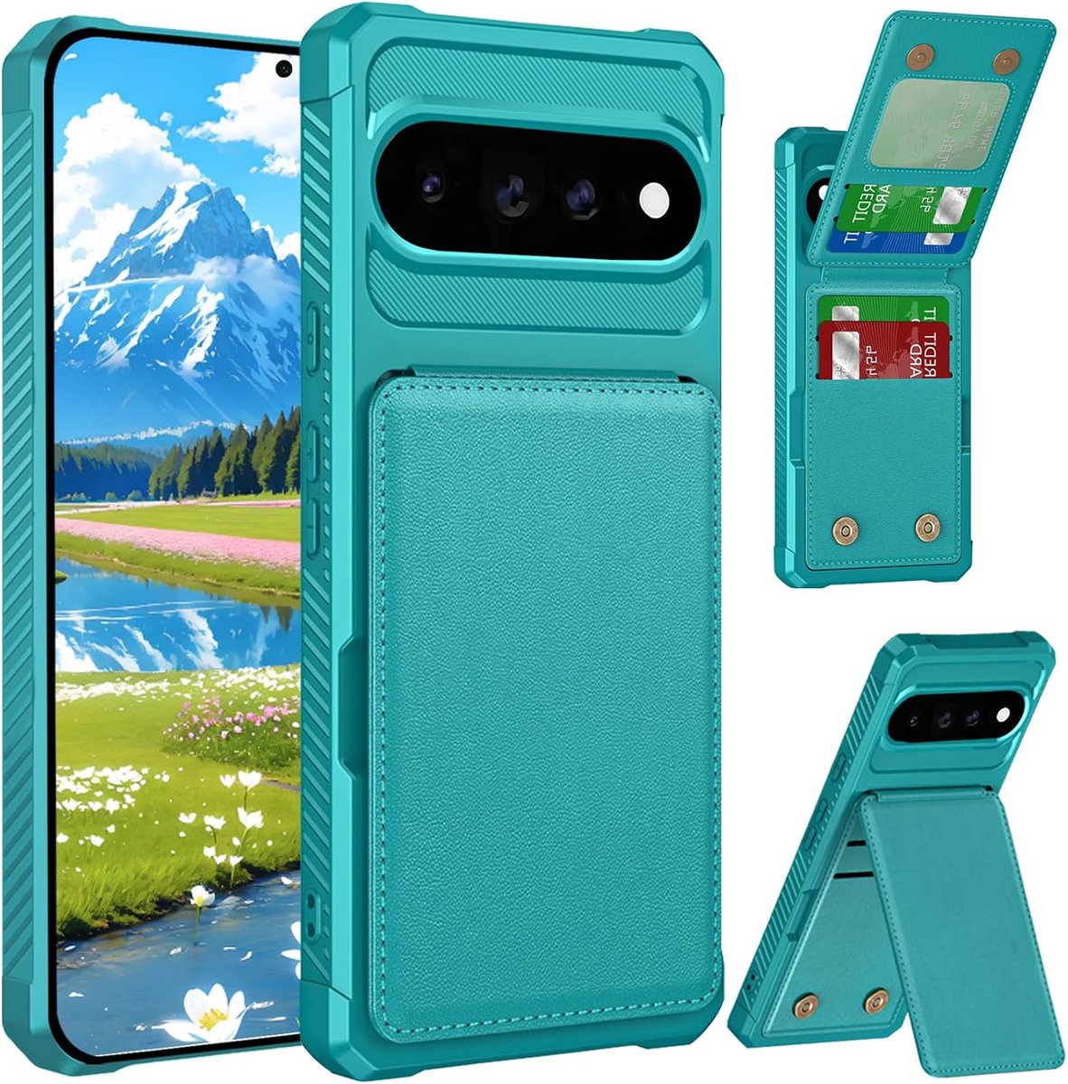 Portemonnee Hoesje voor Google Pixel 11 Pro XL ZM Groen