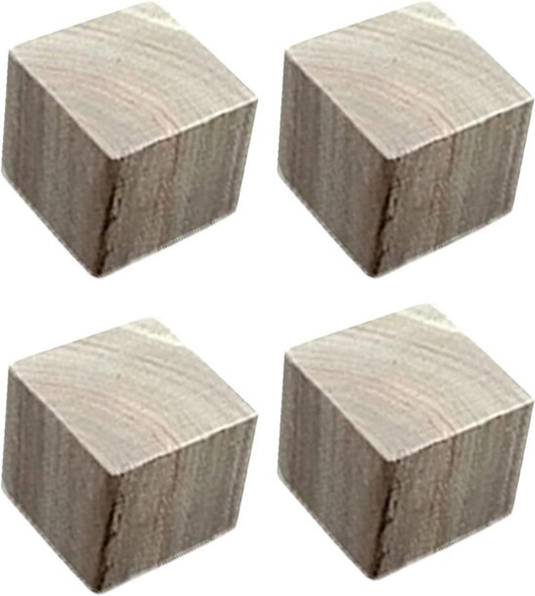 Meubelpoot verhogers - Meubel lifters - Meubels verhogen - Massief grenenhout - 5cm hoogte - Houtkleur
