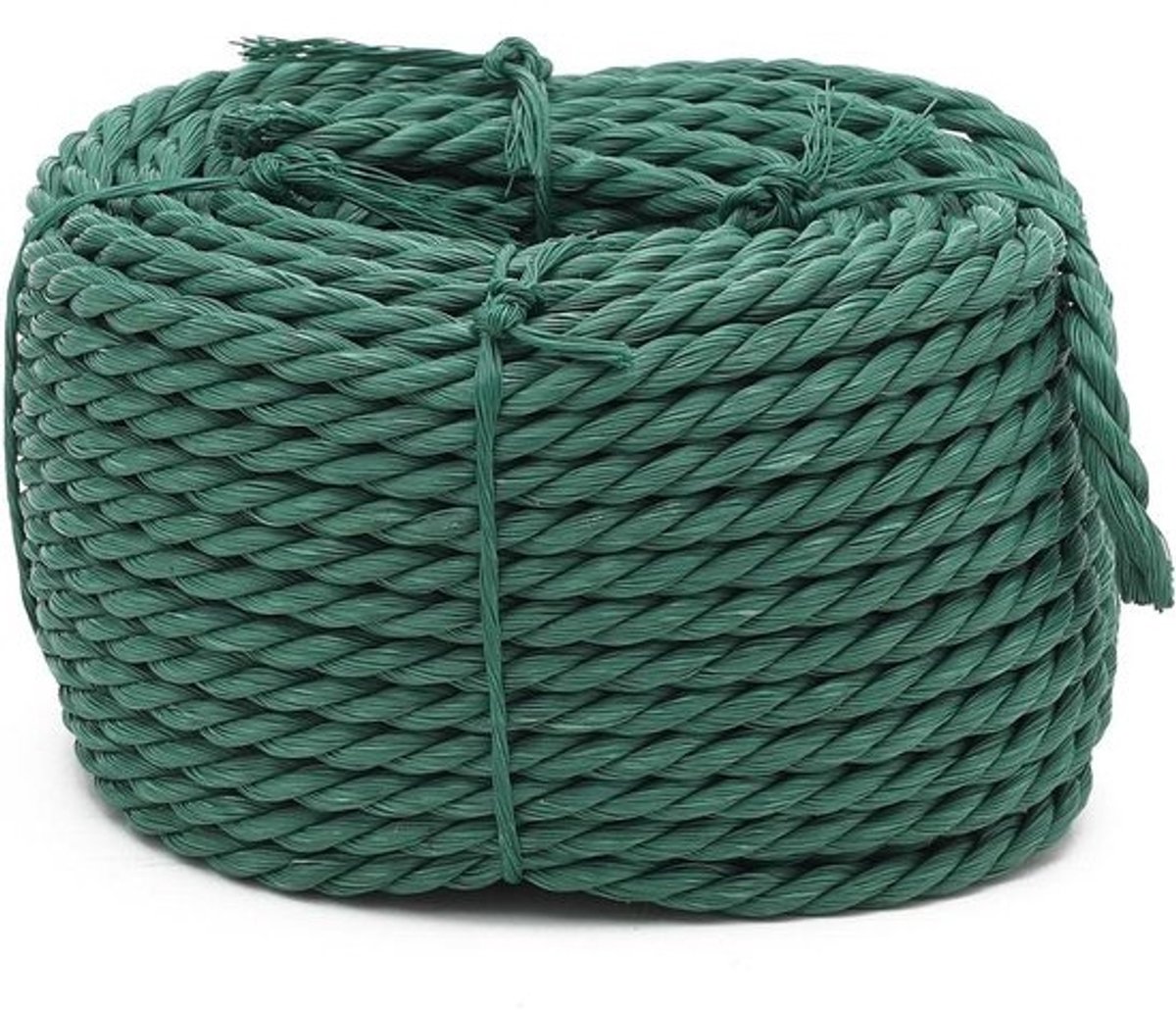 Touw PP - Bevestigingstouw - Klus en tuin - Hoge treksterkte - 7 mm x 25 m - Groen