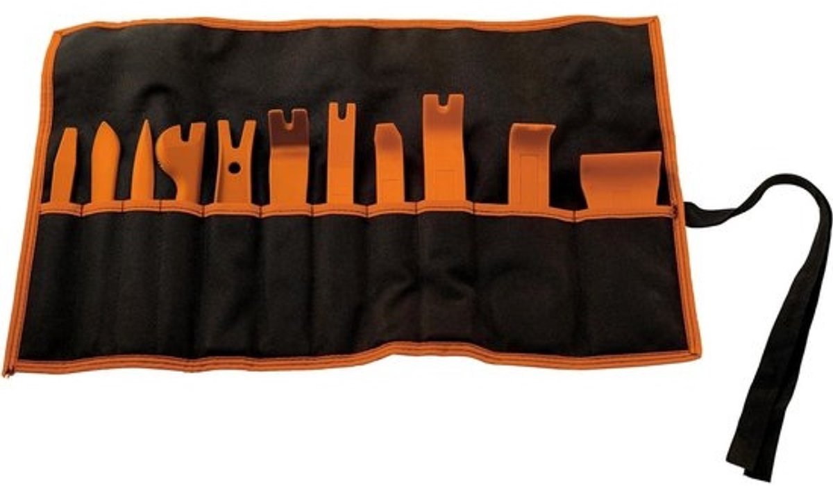 Bekledingsclip Verwijderaar - Panel Tool Set - Auto Interieur Reparatie - Set van 11 Delen - 23 cm - Geel